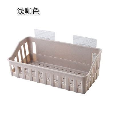 I108 llano hueco de almacenamiento de rack de baño Punch-libre de almacenamiento de plástico rack de baño de pared estante de artículos de tocador