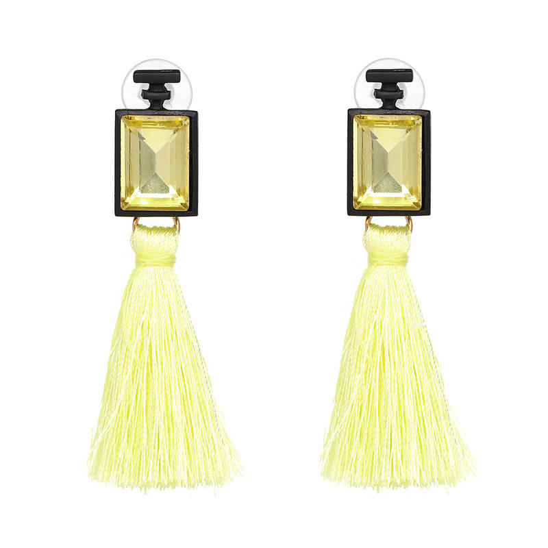 Ethnic Style Bohemia Simple Tassel Earrings Fashion Diamond Earrings Wholesale display picture 2