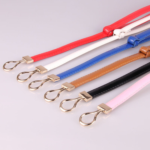 Women's Belt Double Ring Buckle Adjustable Belt Women's Versatile Dress Decorative Thin Belt Manufacturer Wholesale 609