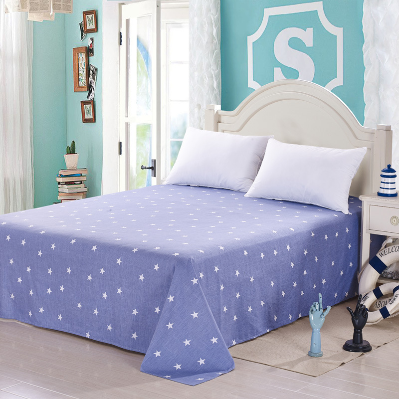 厂家直销批发 纯棉床单 全棉斜纹床单被单印花床上用品