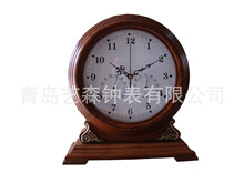 艺森木钟(232）实木外壳座钟欧式美式台钟丽声机芯石英钟生产工厂