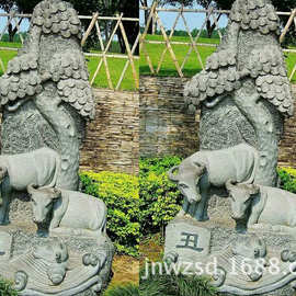 供应景观动物十二生肖雕塑图片及价格 家庭石雕十二属相生产厂家