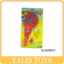 廠家直供  兒童益智贈品玩具 塑料連線球拍 彈力球波板球
