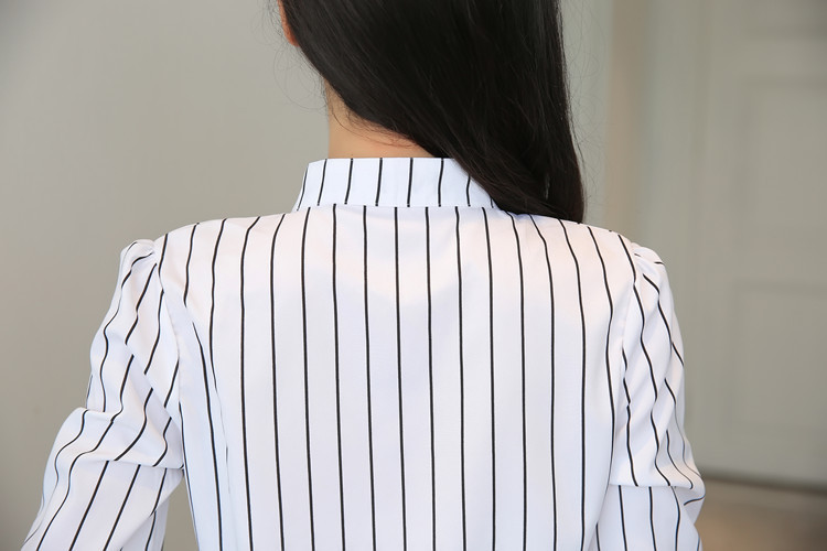 Women's Blouse Long Sleeve Blouses Printing Elegant Stripe display picture 3