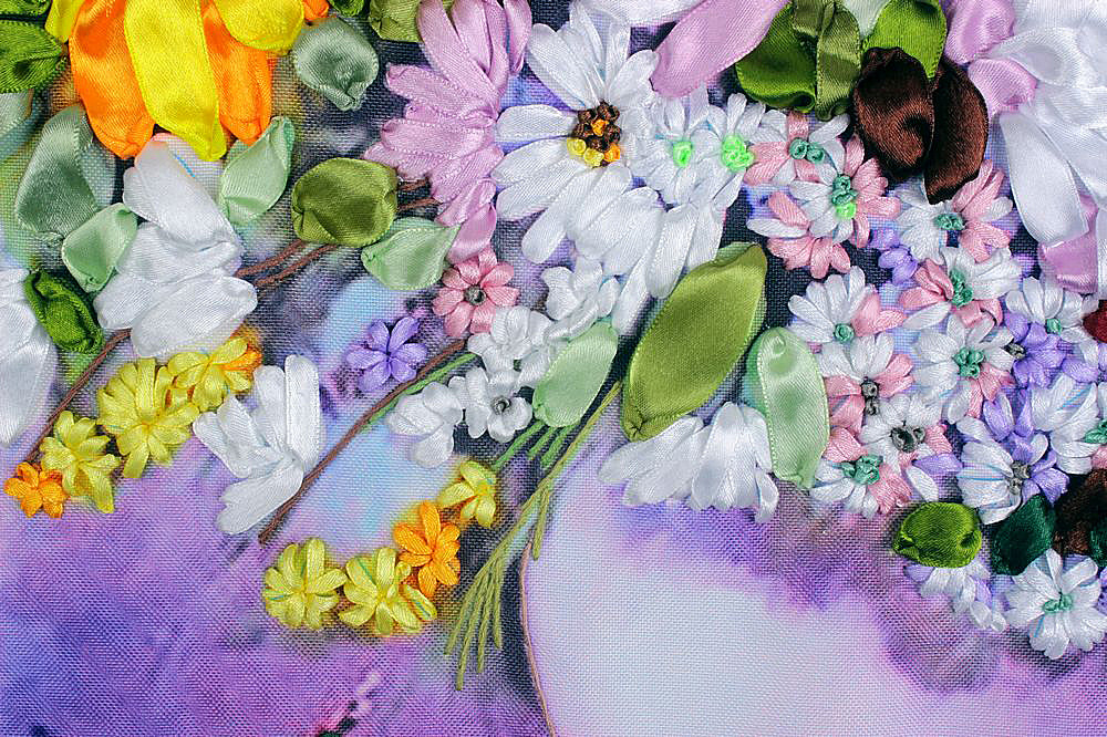 Oujin nianhua cinta bordado fábrica impresión en color directo colgando pintura primavera flores cálidas floreciendo sala de estar entrada pintura decorativa