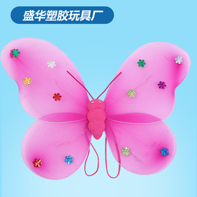 factory Direct selling angel butterfly wing Three children Toys Magic Stick girl Costume luminescence