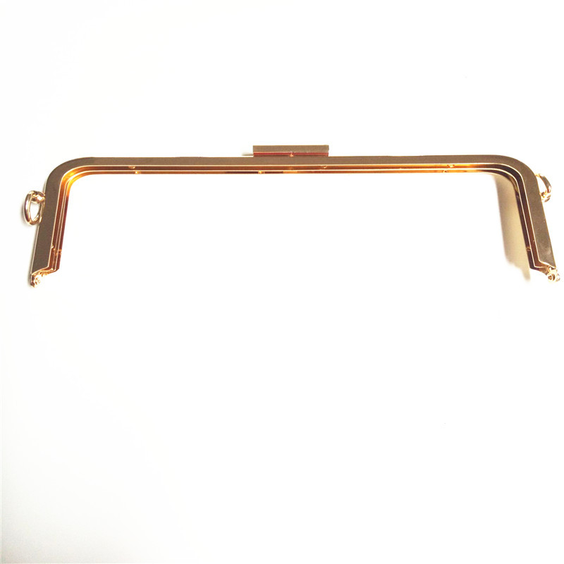 厂家批发 过检针圆角方形方头双D扣带螺丝孔五金包口金较  定制