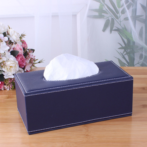 Leather living room household leather tissue box European creative napkin leather box car paper box gift printing wholesale