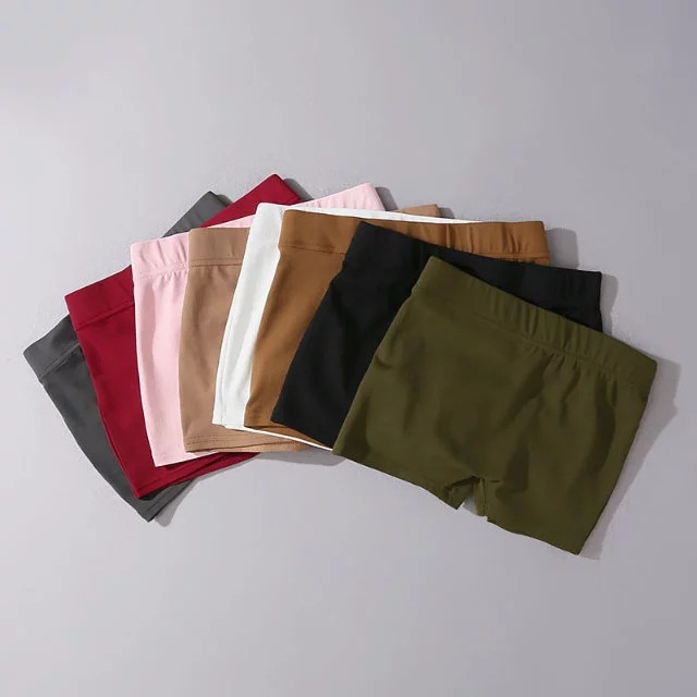 Solid Color Mid Waist Casual Shorts NSHS61575