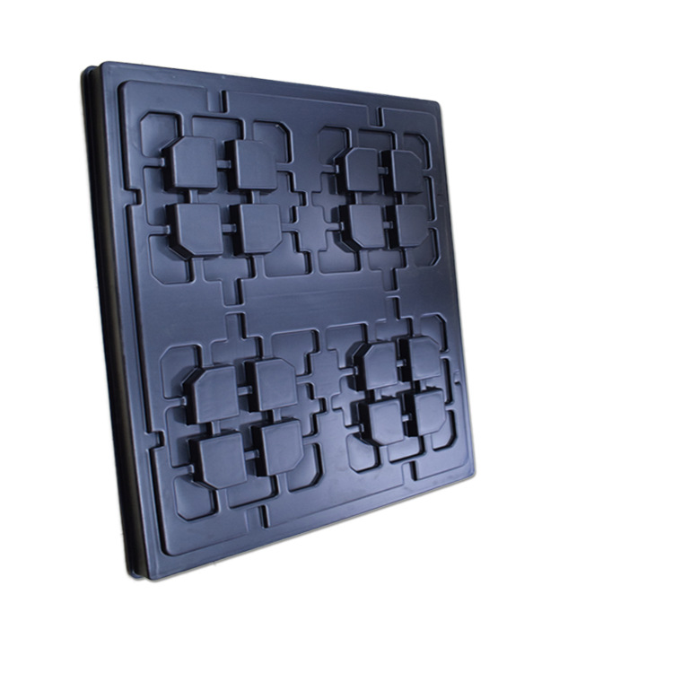 供应ABS材料吸塑加工 厚片吸塑托盘周转 大型黑色电子托盘家具