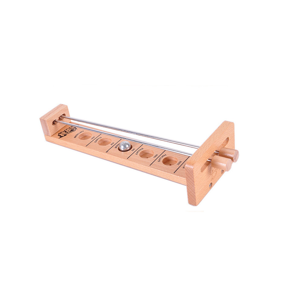 Juguete clásico educativo de madera juego de escritorio cruce Sistema Solar clip palo bola ejercicio mano-ojo coordinación equilibrio