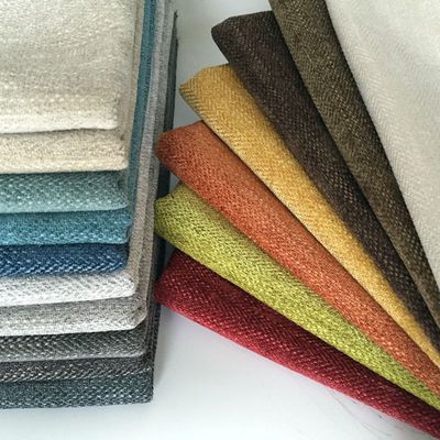 直销优质人字纹仿棉麻沙发布料 斜纹雪尼尔沙发布 装饰软包工程布|ru