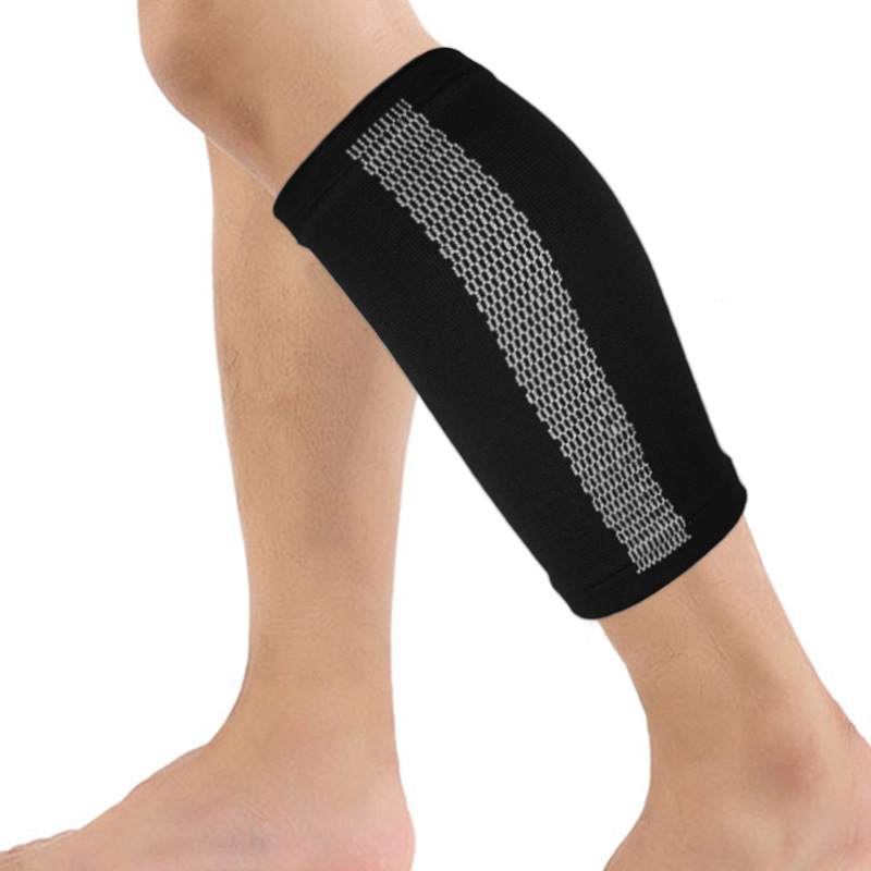 Aikodifei 8002 # Protectores de pantorrillas de silicona tejidos para deportes al aire libre, correr, fitness, ciclismo, mangas de compresión, protectores de rodilla