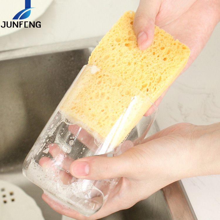吸水海绵压缩木浆棉白色压缩卡通洗碗海绵遇水膨胀