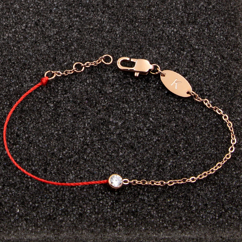 5g Weight Artificial Diamond Inlay Material Bracelets Classification 1 Piece Quantity Daily Occasion rope, Titanium Steel Material Geometric Pattern Women's Gender Plating, Inlay Design Simple Style Style Simple Style Geometric Rope Titanium Steel Plating Inlay Artificial Diamond Women's Bracelets 9