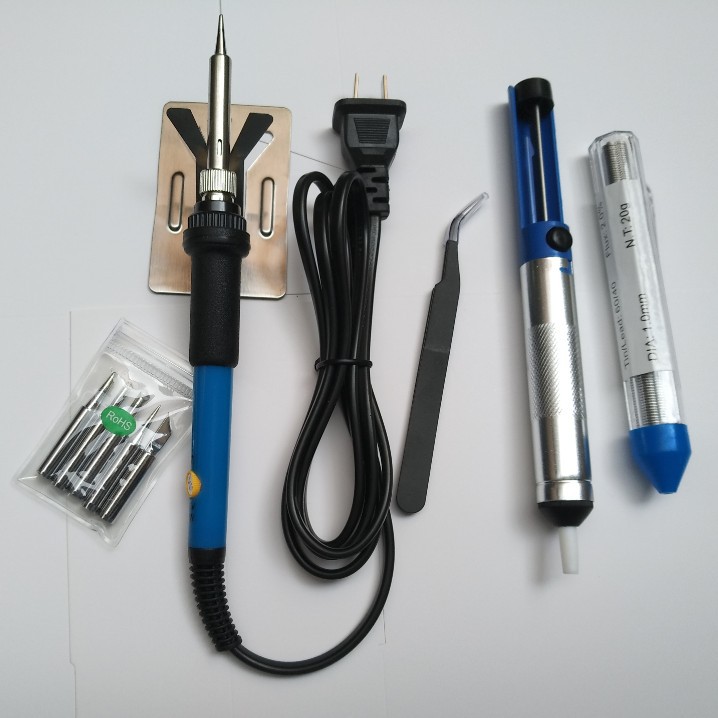 220V电烙铁套装 工具盒  恒温电烙铁工具包  工具箱烙铁工具套装