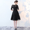 A new style of Korean style black dress for summer dress