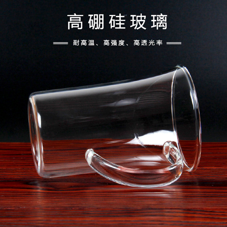 Factory Direct Sales Wholesale Single-Layer Glass Cup Creative Heat-Resistant Transparent Glass Tea Cup High Borosilicate Glass