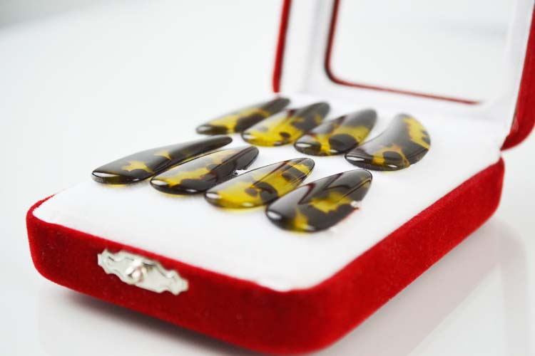 古筝指甲批发 仿天然色古筝指甲 成人儿童凹槽古筝指甲|ms