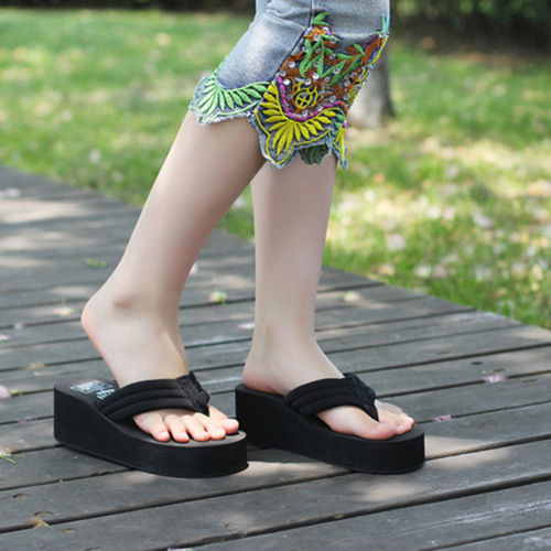 2019 Glitter Fabric Strap Summer Slides Mule Sandals Non-Slip Women's Crocs Sandals