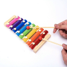 廠家直銷 木制兒童益智幼教玩具八音手敲琴 敲打管片木琴音樂樂器