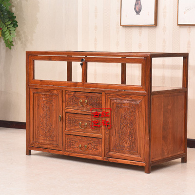 Jewellery Display cabinet solid wood Chinese antique Glass Showcase Antique jewelry Jade article Tea counter Boutique Showcase