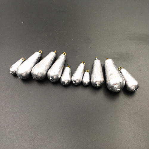 Manufacturer wholesale lead pendant with ring, water drop lead pendant, fishing gear accessories, fishing gear, selected fishing gear, water drop pendant, fishing gear lead pendant