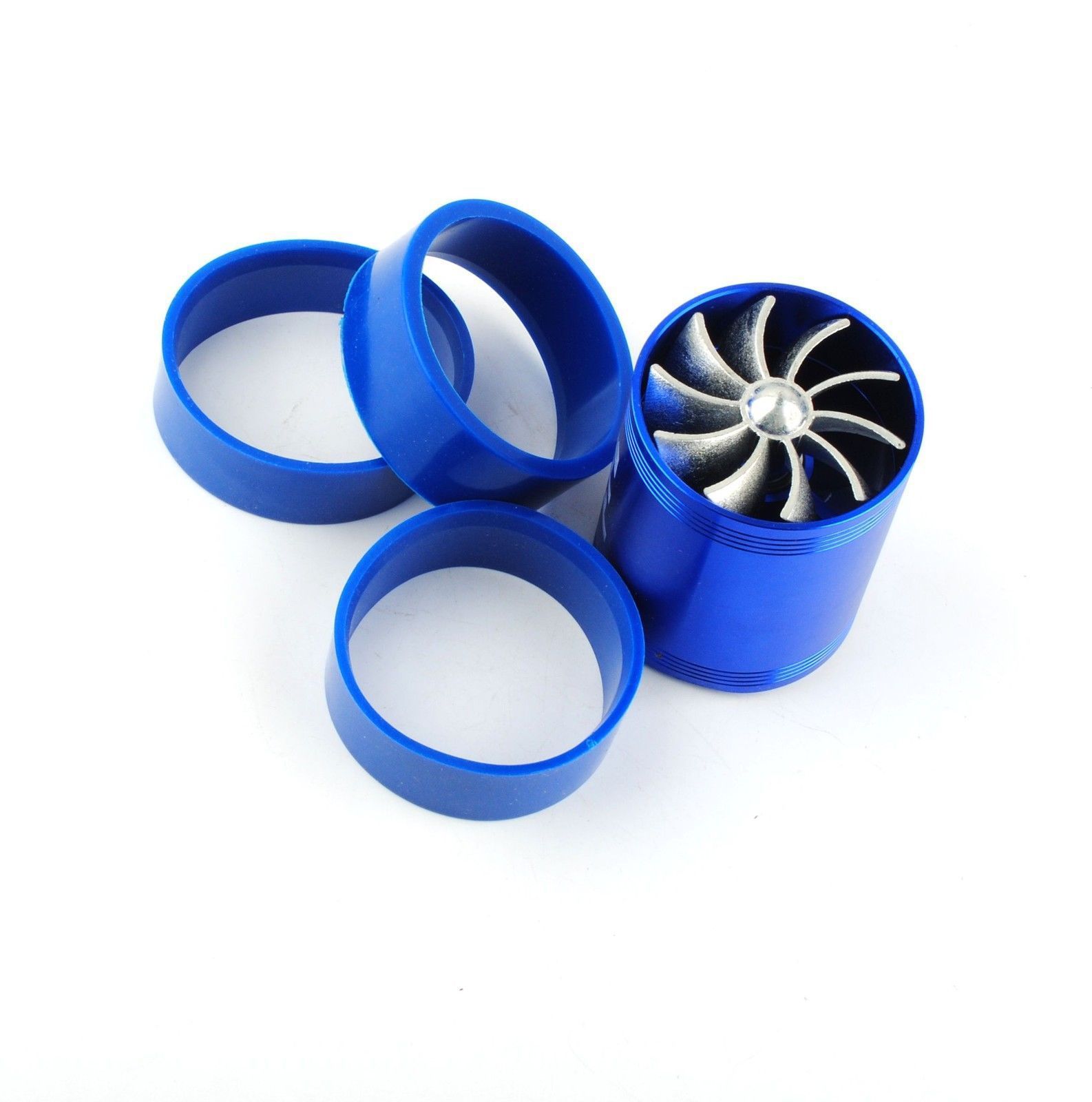 双面涡轮汽车改装进气涡轮增压器提升动力加速器通用改装涡轮