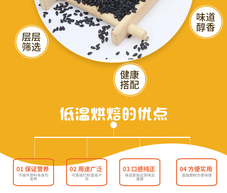 Roasted Black Sesame Seeds Hei Zhi Ma Ready to Eat Bulk for Soy Milk Powder and Sesame Ball Making quality and texture