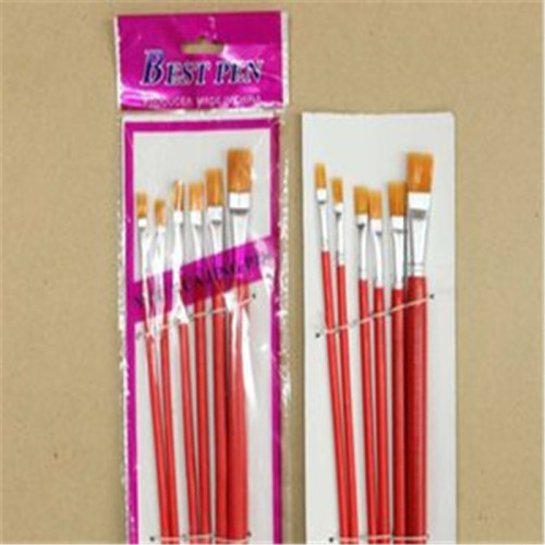 Factory wholesale red rod watercolor set 6 pcs, nylon hair oil painting acrylic brush set, wholesale sales
