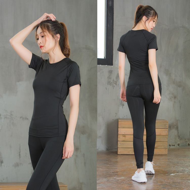 女士紧身PRO 运动健身瑜伽训练跑步 排汗速干短袖T恤弹力衣服2013