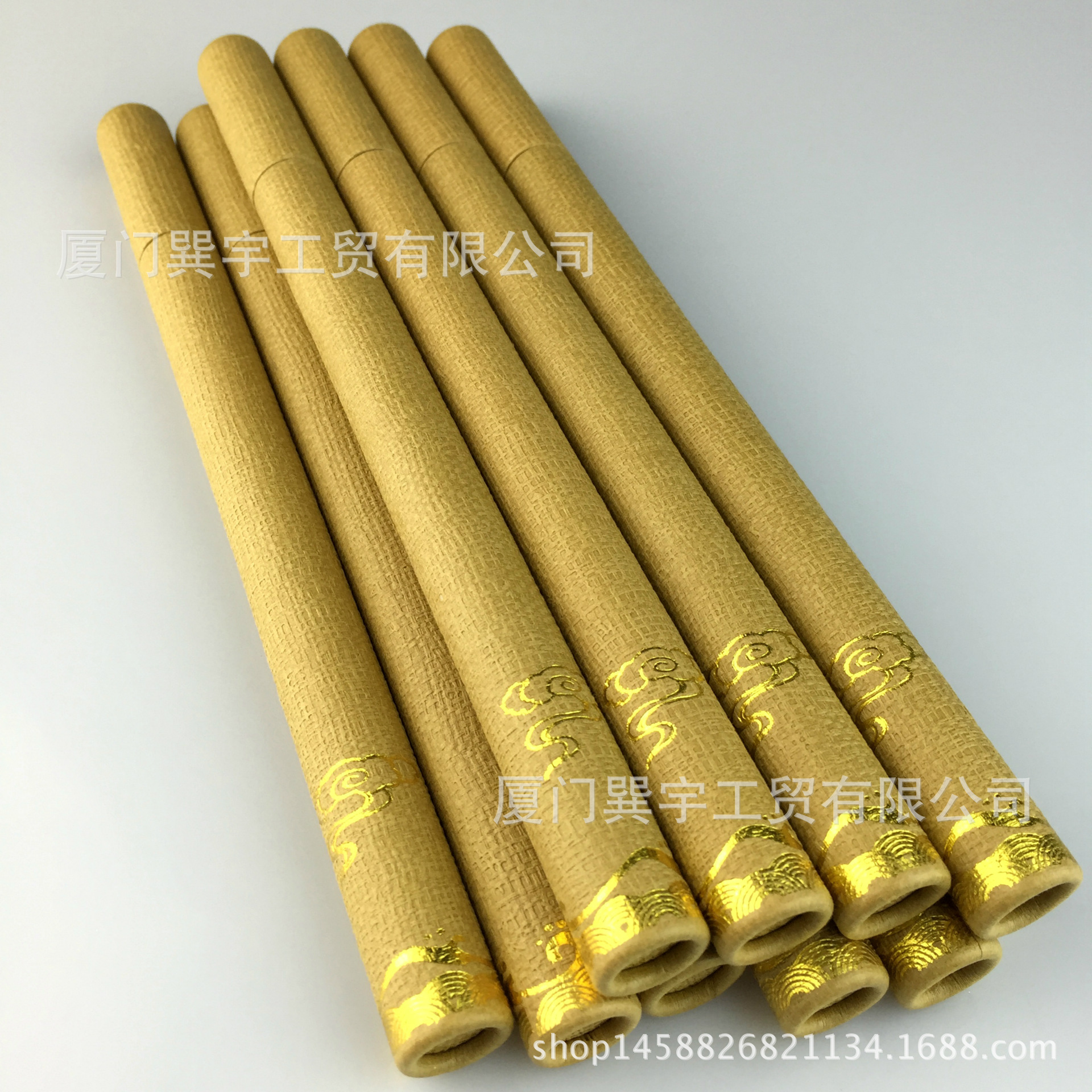 厂家供应牛皮纸线香筒香管纸筒现货批发10克线香管纸筒祥云10个色