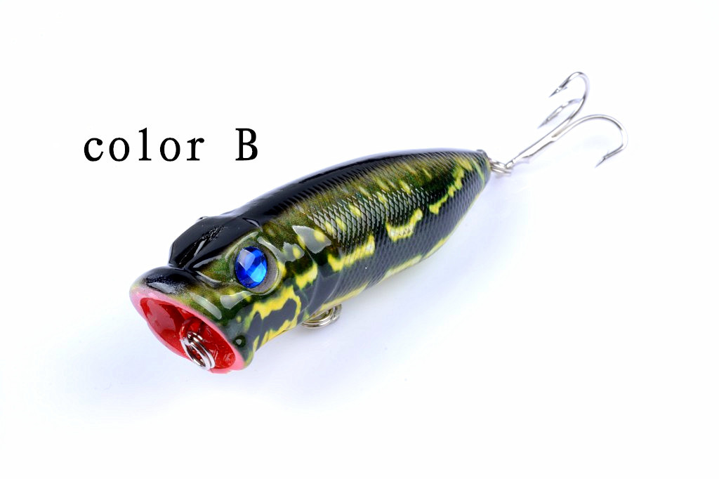 Small Popper Fishing Lures 40mm 2.3g Hard Plastic Baits Fresh Water Bass Swimbait Tackle Gear