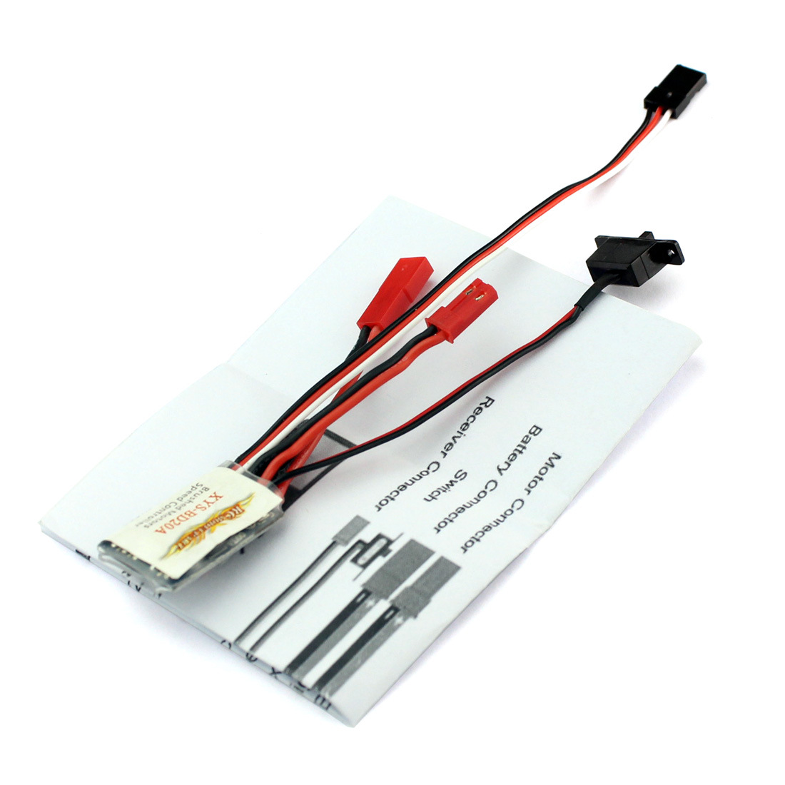 20A Brushed ESC for Automotive and Marine Use (Bidirectional, without braking function)