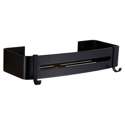 European black bathroom space aluminum storage rack triangle basket antique bathroom hotel single layer basket corner rack