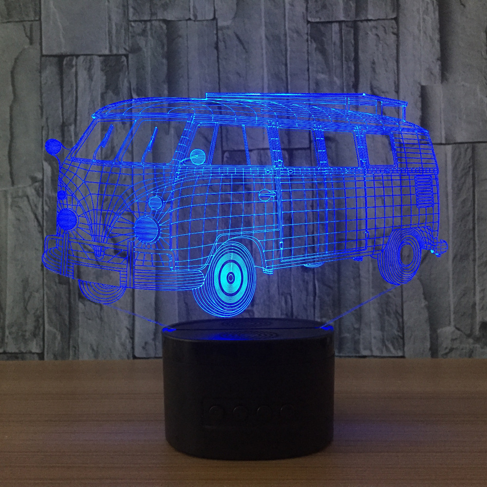 3d led 创意灯 相框式3d灯七彩遥控触摸礼品