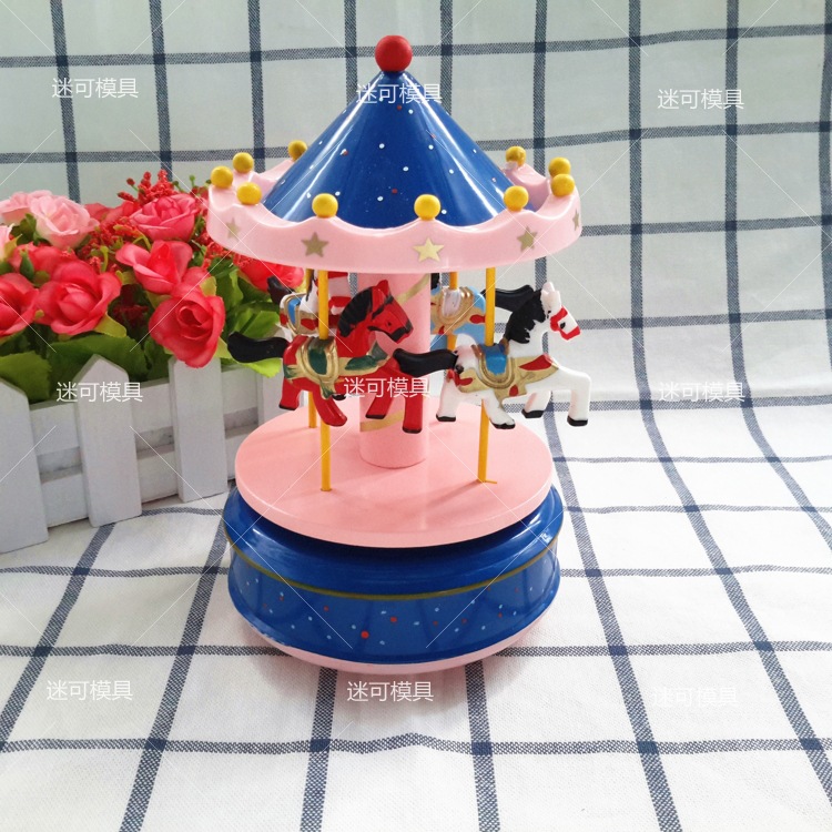Sky City Carrusel Caja de música pareja creativo Regalo de Cumpleaños juguete accesorios para hornear plug-in
