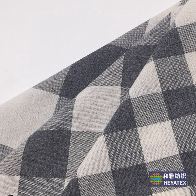 涤棉21支色织灰白朝阳格子布现货服装里布鞋帽家居抱枕工艺品面料