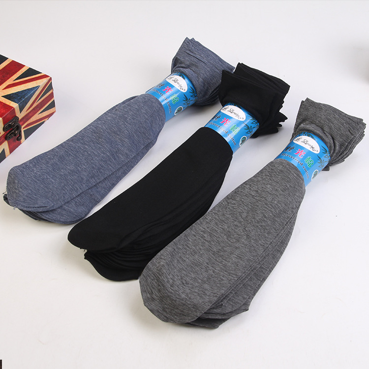 Spring business affairs Medium hose Mature man Aged comfortable Socks Let go Mercerized cotton Silk stockings wholesale