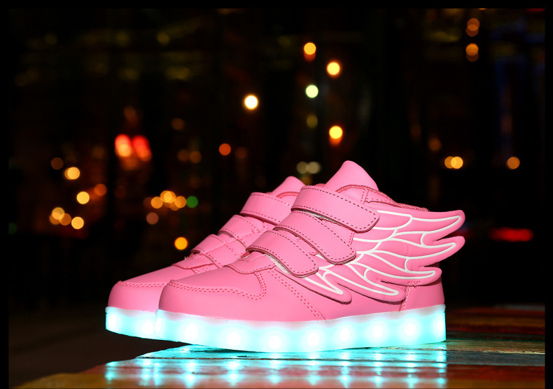 2024 Ala per bambini Primavera, Autunno, Inverno Luminescente colorato per ragazzi e ragazze Scarpe luminose notturne ricaricabili a LED_voghion.com