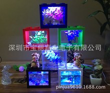 Nhỏ acrylic hồ cá betta hộp bể cá chiến đấu Desktop bể cá cảnh cá đá Xiêm nhỏ Bể cá cảnh
