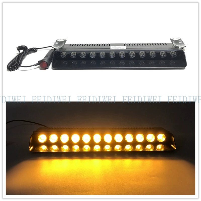 02013 в наличии S12 12V Long Row Автомобильная присоска Светодиодная Вспышка 12 Вт Светодиодная вспышка света всасывающая пластина