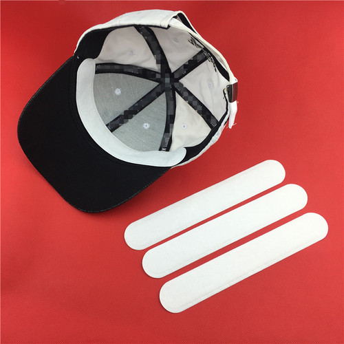 White disposable hat pad, sweat-absorbent pad, effective anti-sweat hygienic sweat-absorbent patch, cotton pad, hat sweat-absorbent patch