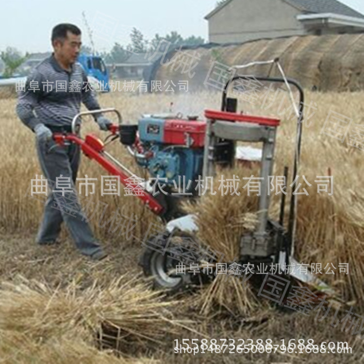 阆中稻麦打捆收割一体机 小麦水稻割捆一体机