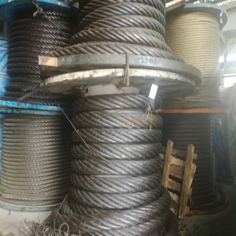 厂家直发 6X37光面钢丝绳 6X19油丝绳 矿用船用起重吊绳17.5mm