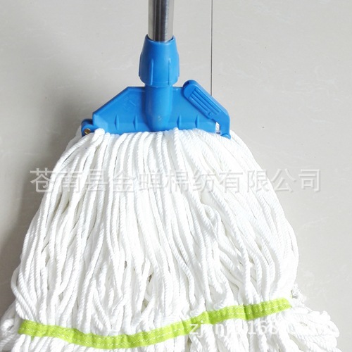 超细纤维绳 白色蜡拖拖把头 可拆卸换头地拖拖把