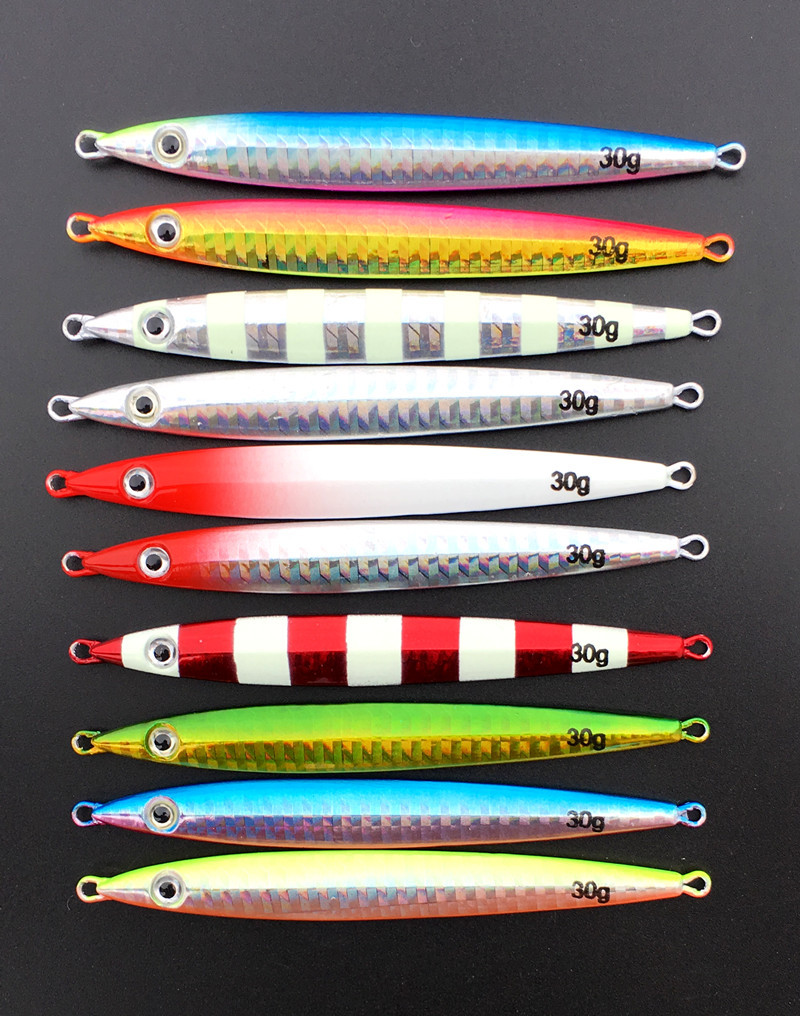 Metal Jigging Spoon Lures Wobbler Jig Bait Carp Striped Bass Fishing Tackle SwimBait