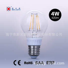 供应LED球泡灯 A60 8W灯丝灯 光通量860lm 光效120lm/W R9大于0