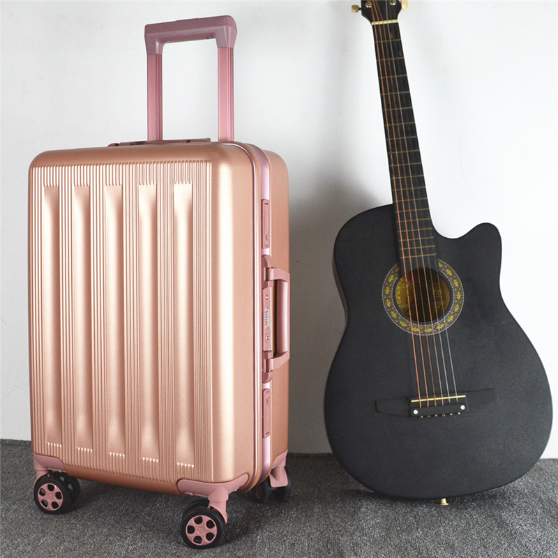 wholesale PC high-grade Arc Aluminum frame Draw bar box TSA Customs lock trunk password Boarding case Enclave angle suitcase