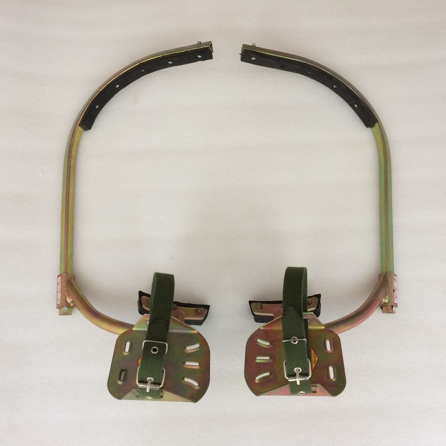 加厚型花板无缝三角管脚扣18米 450mm电工活动式水泥杆爬杆铁鞋